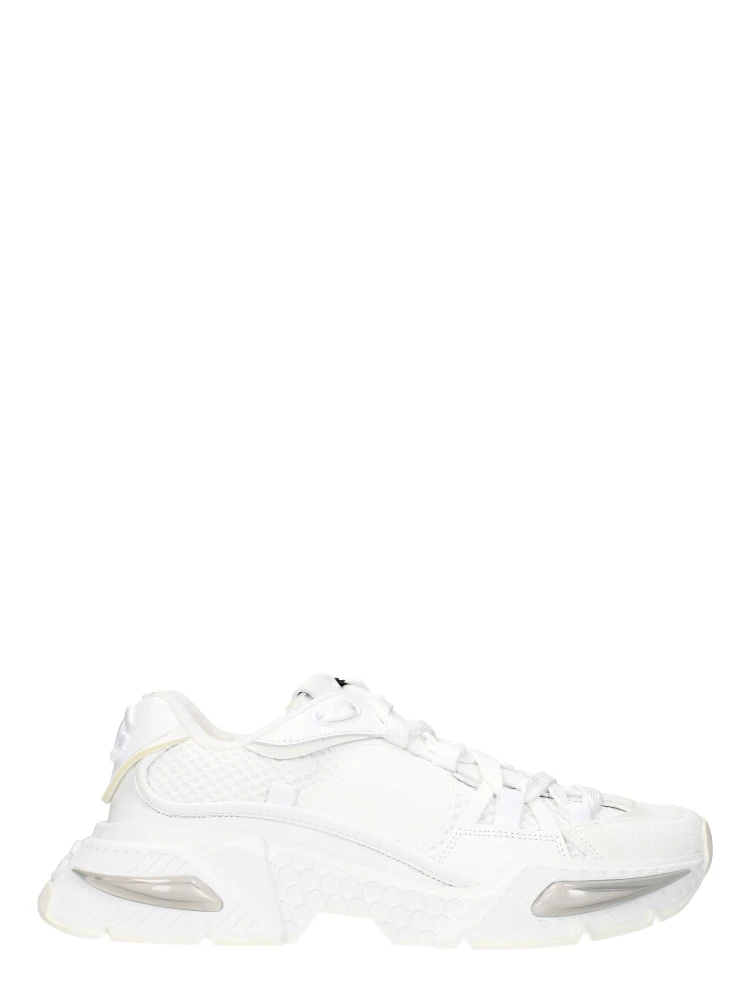 White Fabric Athletic Sneakers