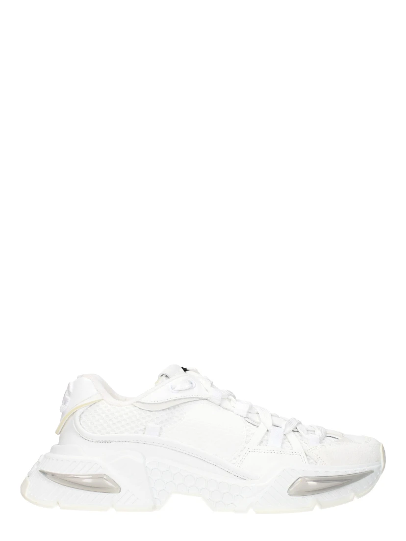 White Fabric Athletic Sneakers
