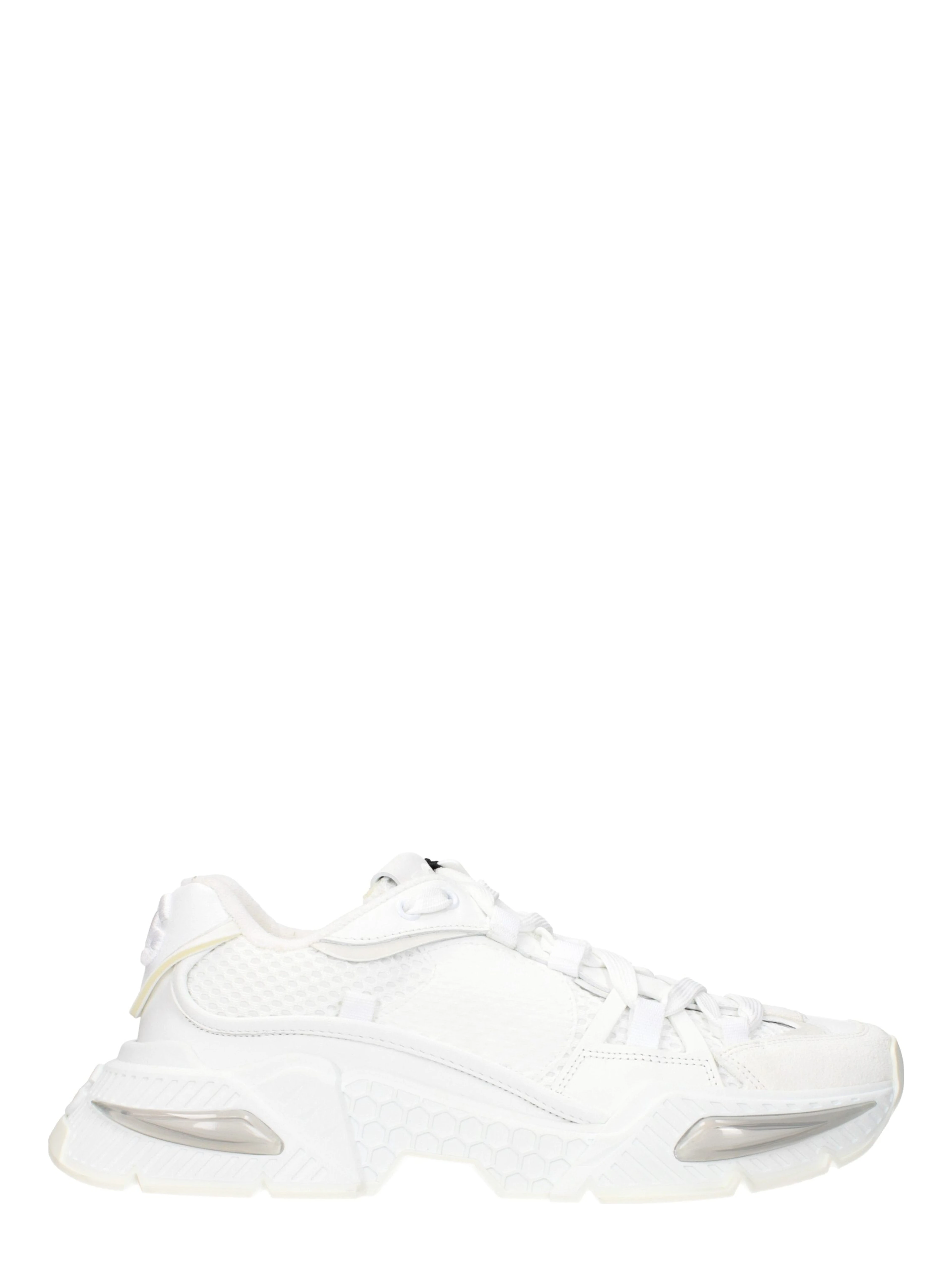White Fabric Athletic Sneakers