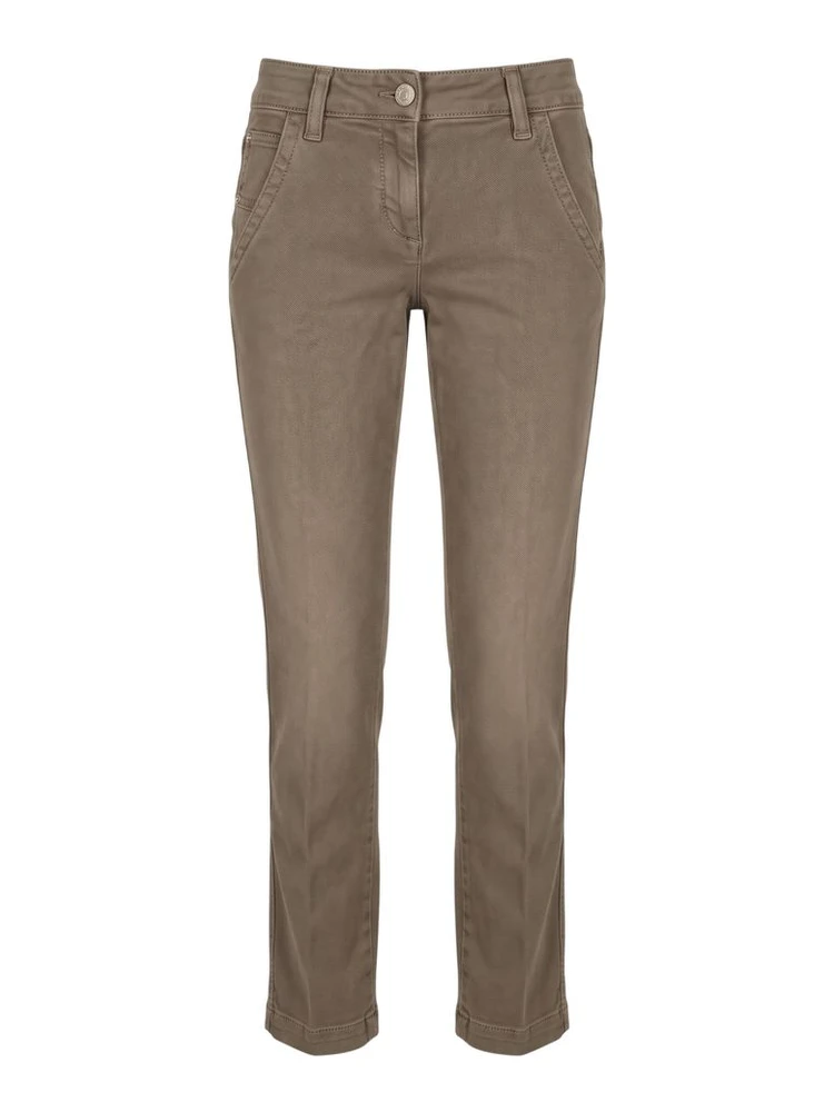 Brown Cotton Women Pants