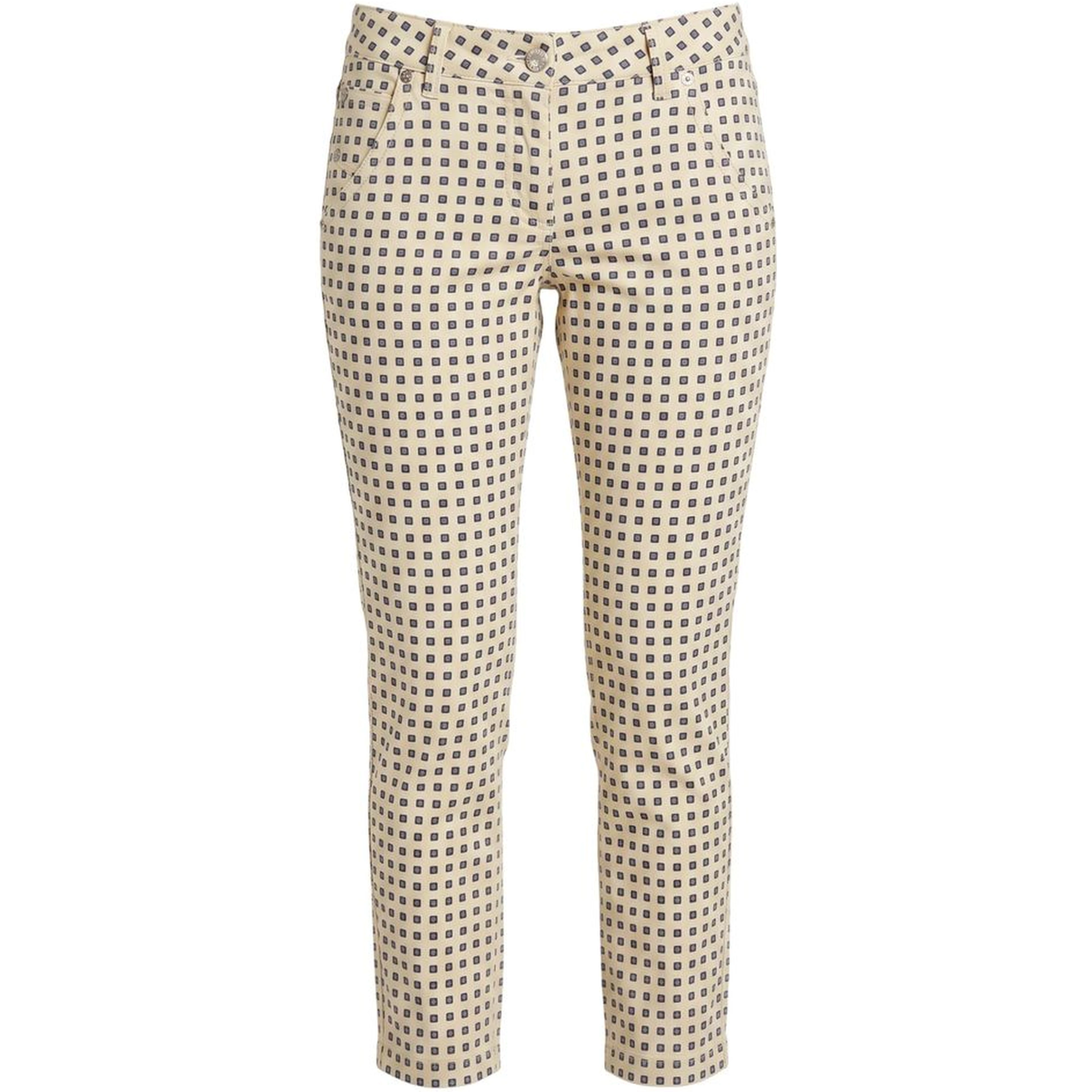 Beige Cotton Women Pants