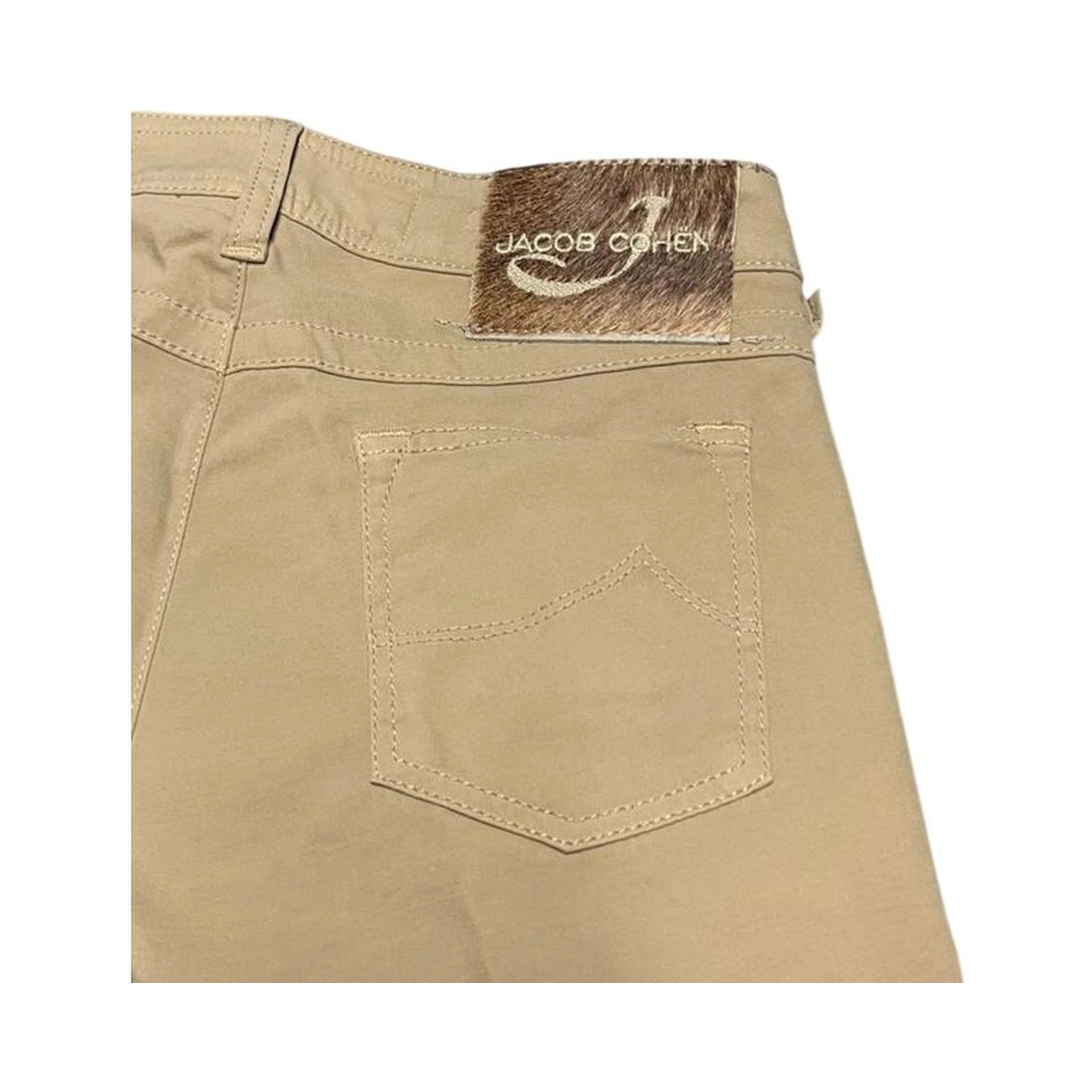 Beige Cotton Women Pants