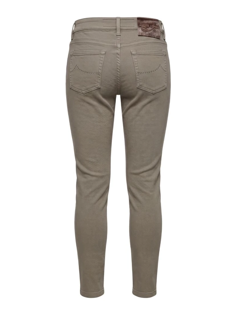 Grey Cotton Womens Pant
