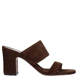 Brown Leather Platform Sandals