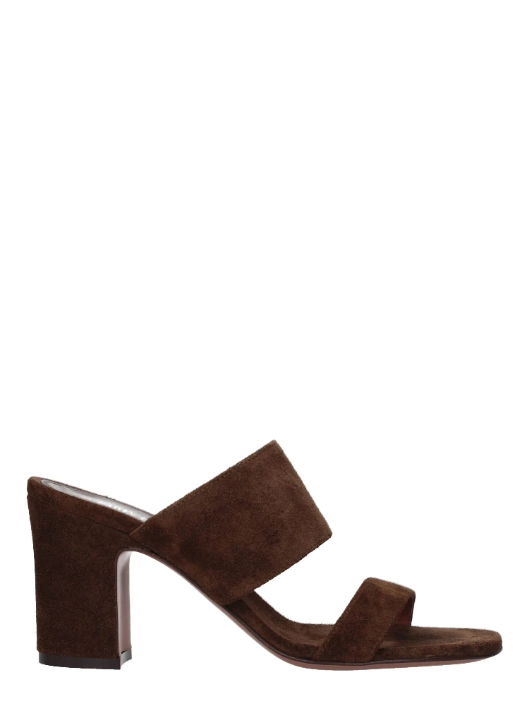 Brown Leather Platform Sandals