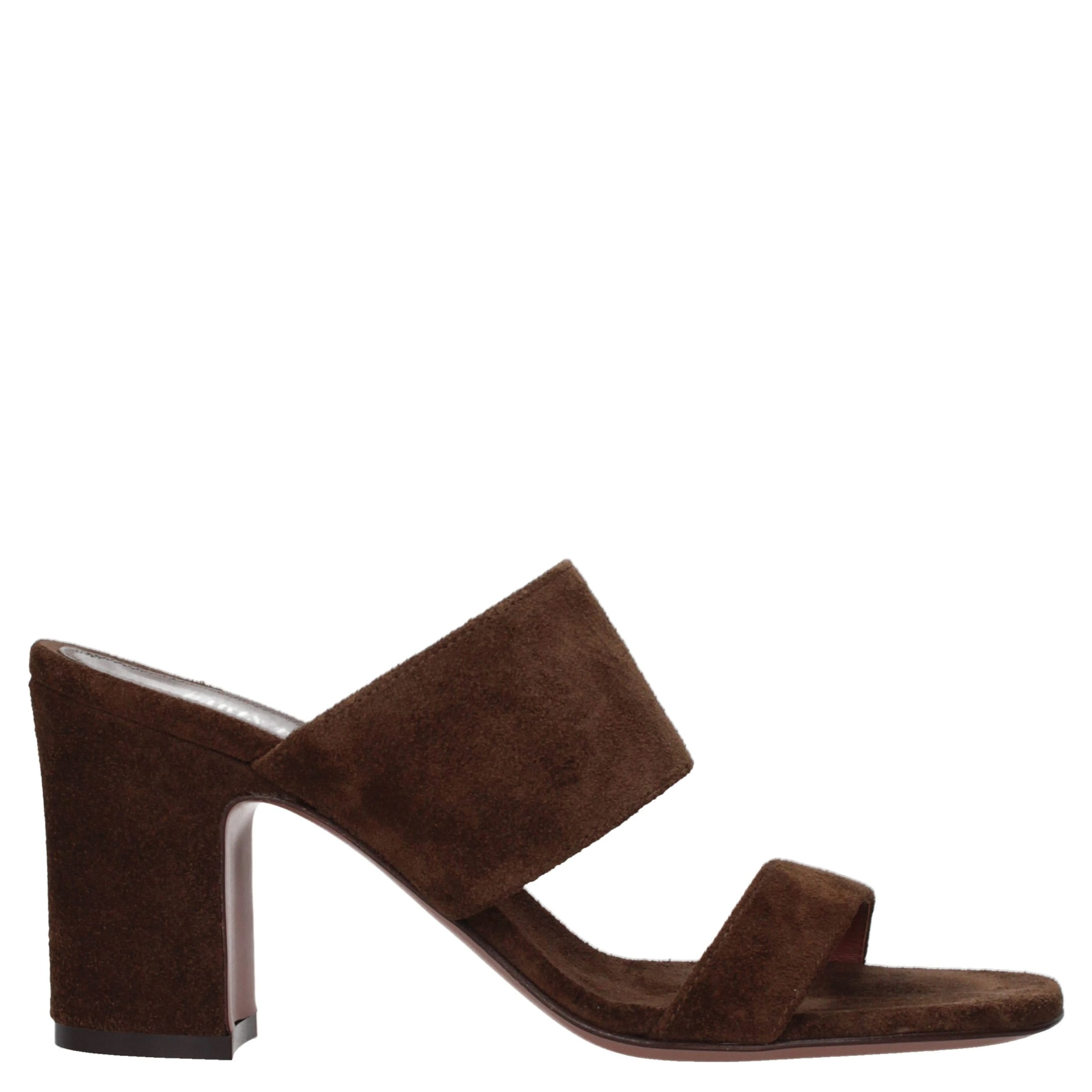 Brown Leather Platform Sandals