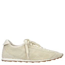 Beige Leather Sneakers