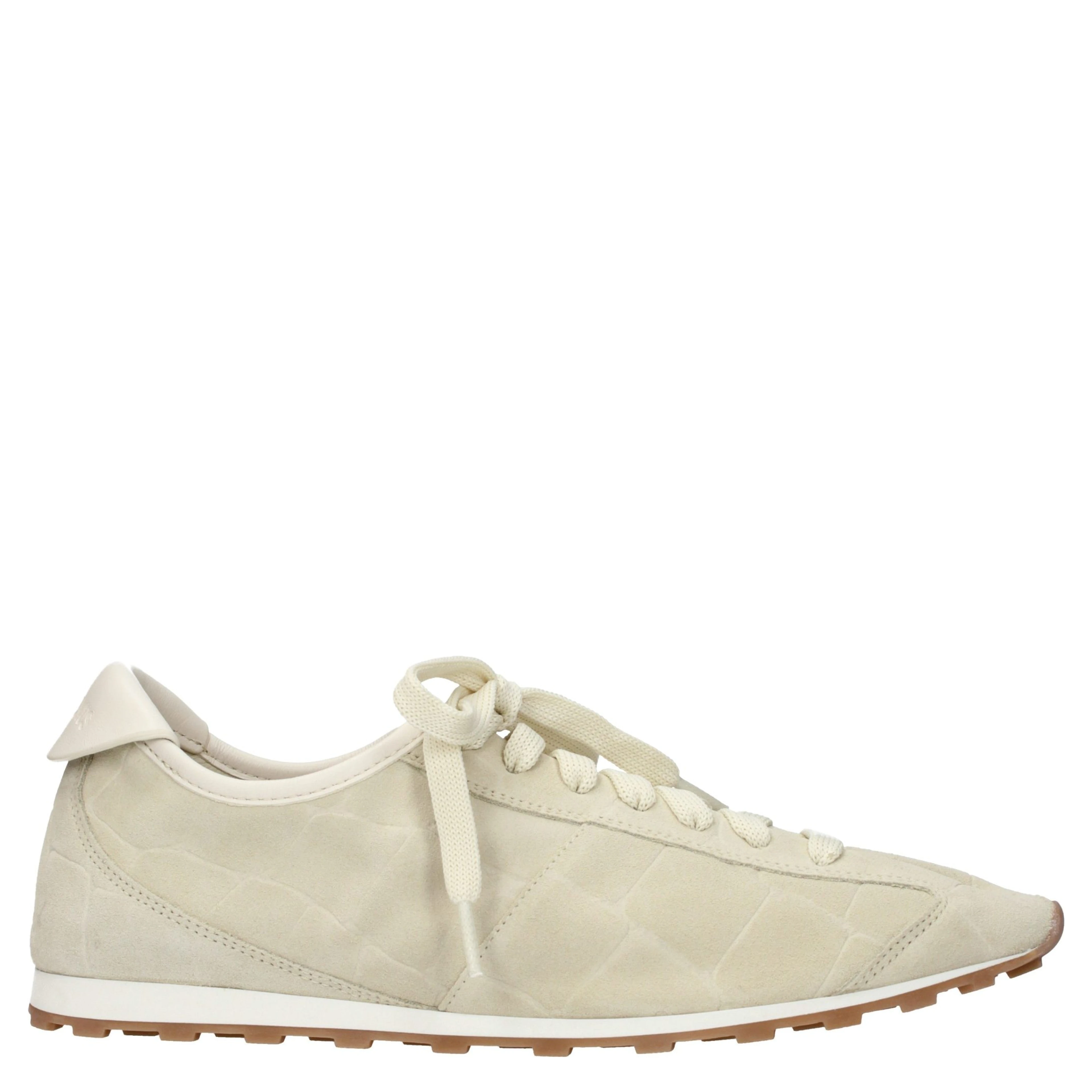 Beige Leather Sneakers