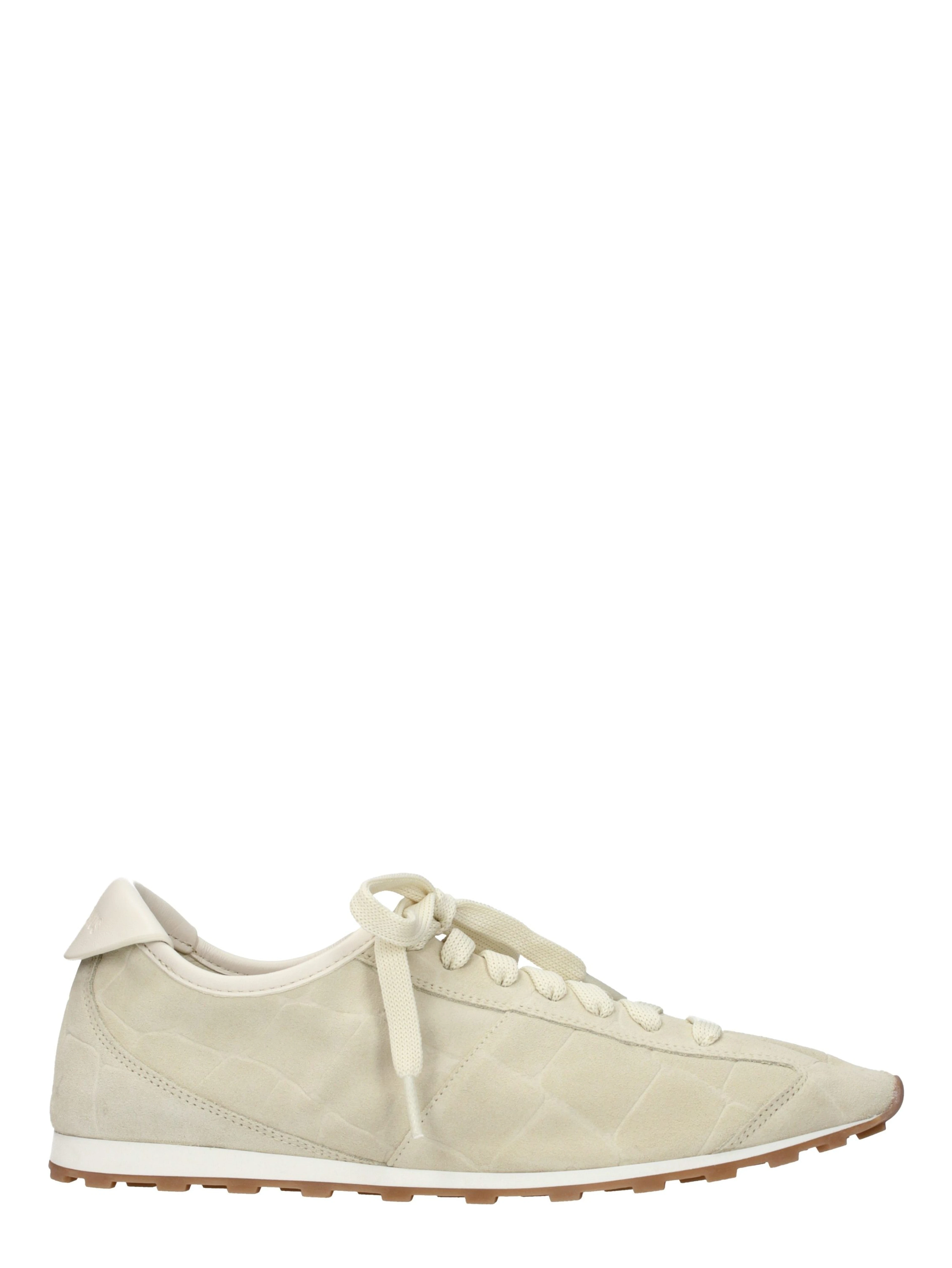 Beige Leather Sneakers
