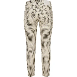 Beige Cotton Women Pants