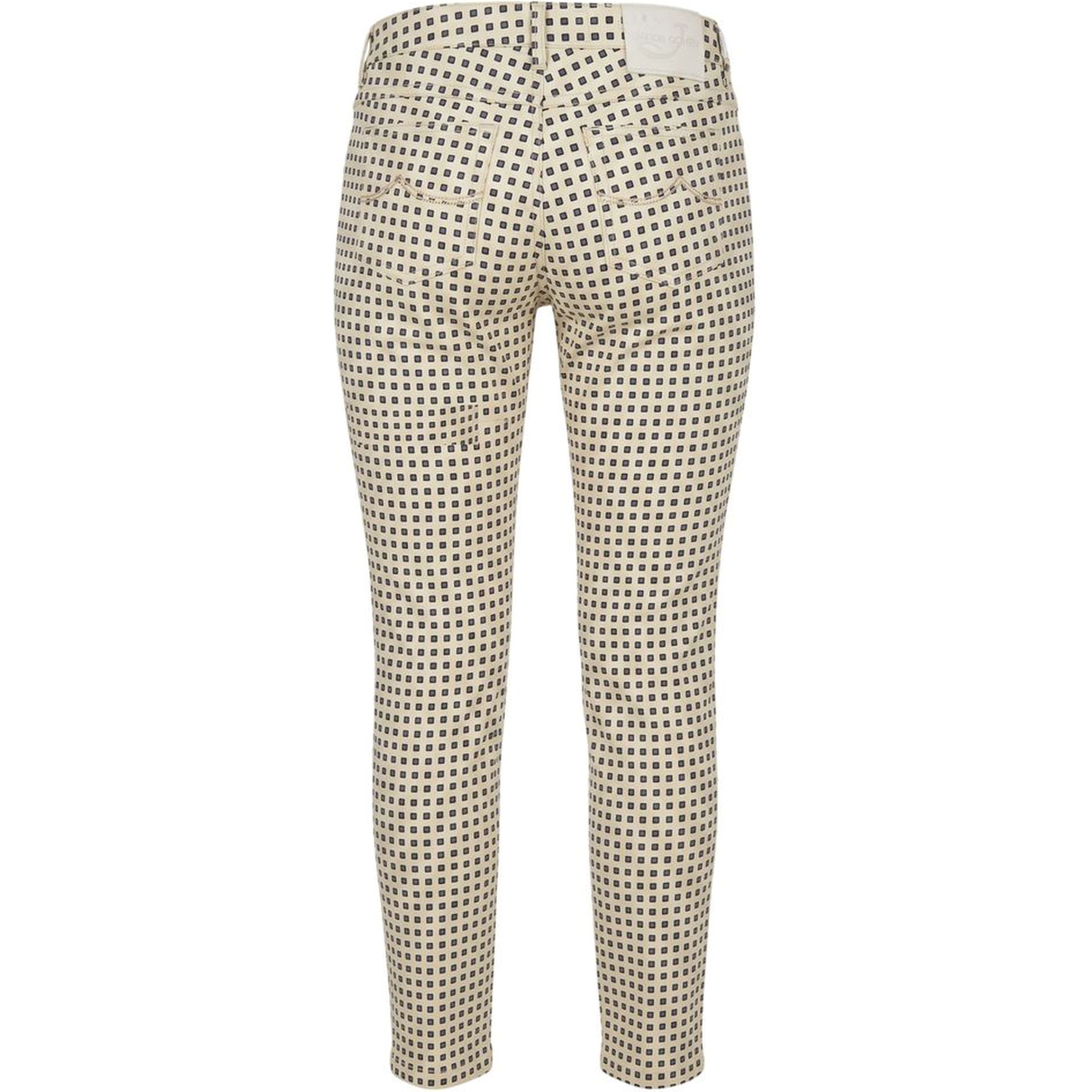 Beige Cotton Women Pants