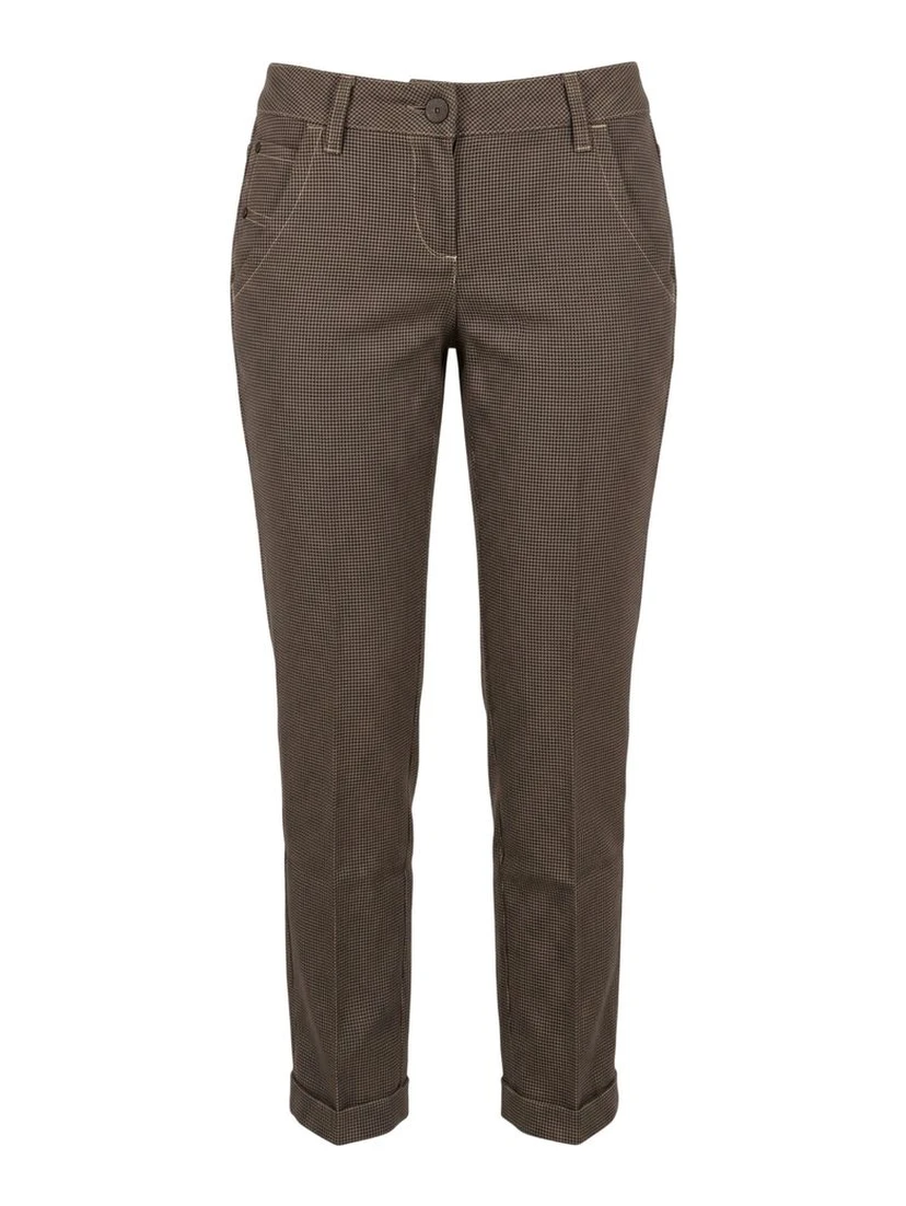 Brown Wool Women Pants