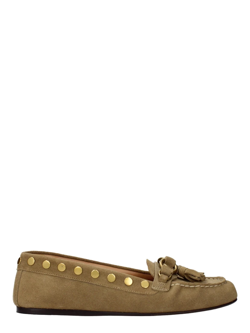 Brown Leather Slip-On Loafers