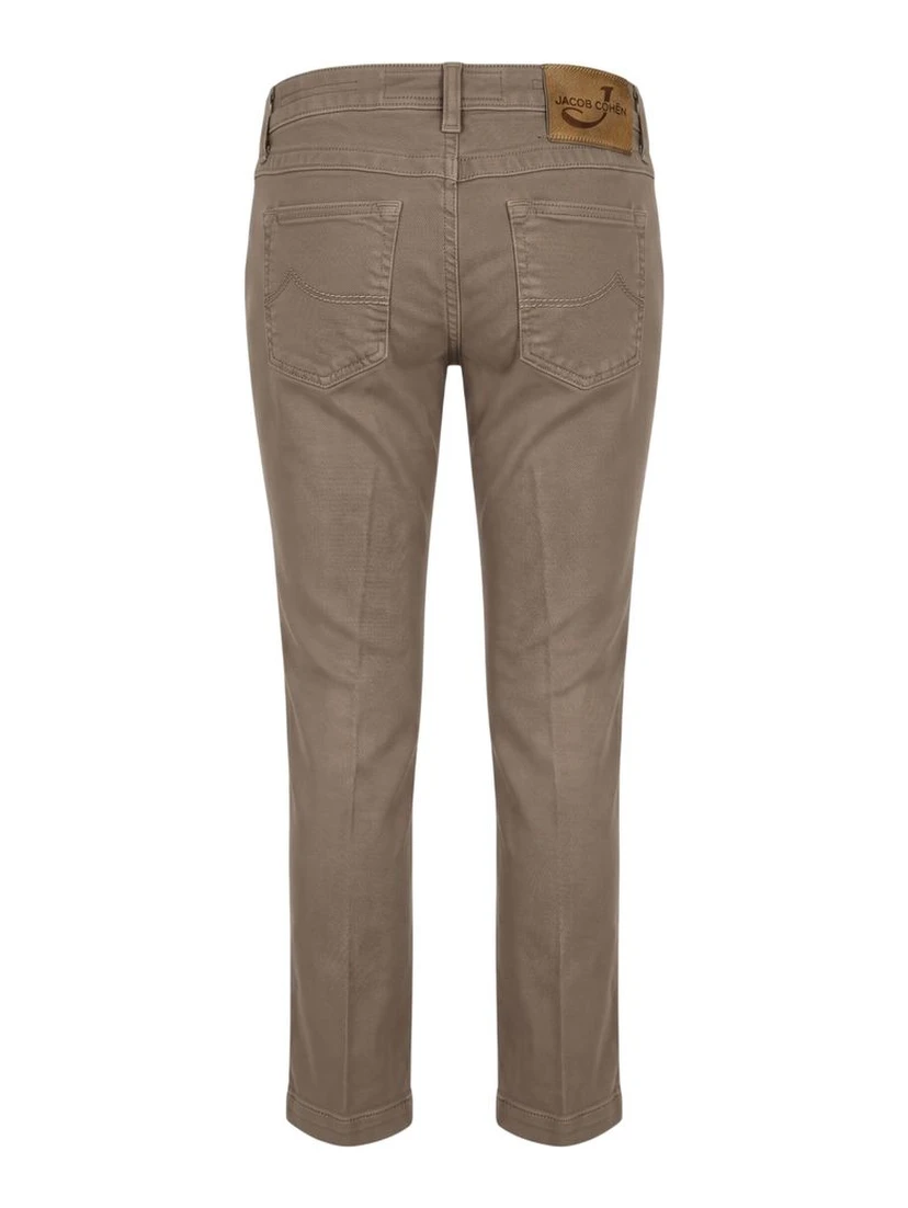 Brown Cotton Women Pants
