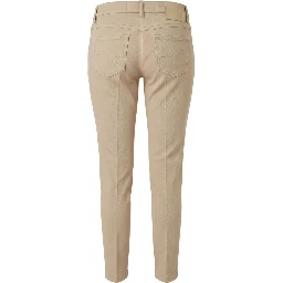 Beige Cotton Womens Pant