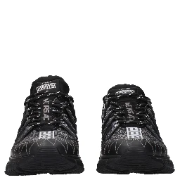 Black Fabric Athletic Sneakers