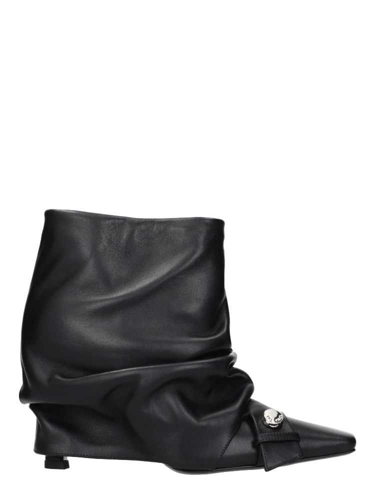 Black Leather Ankle Boots