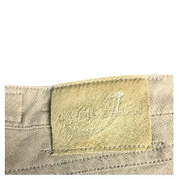 Beige Cotton Womens Pant