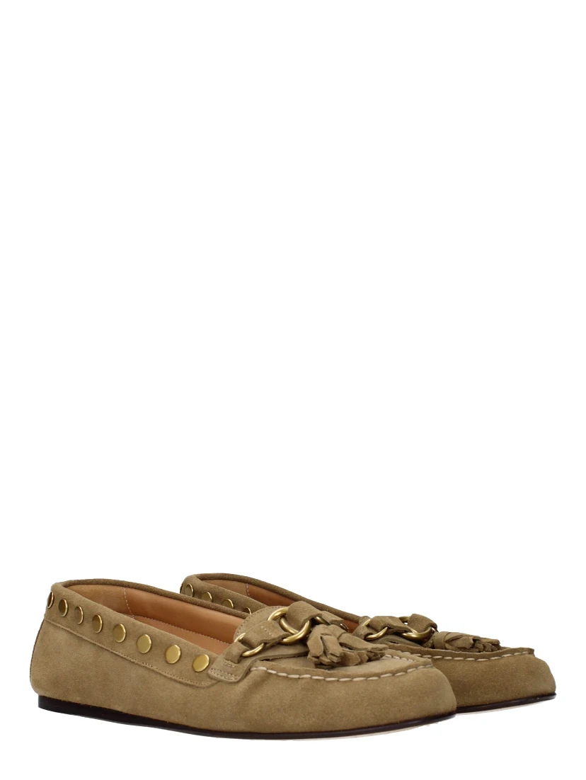 Brown Leather Slip-On Loafers