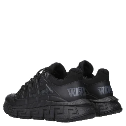 Black Fabric Athletic Sneakers