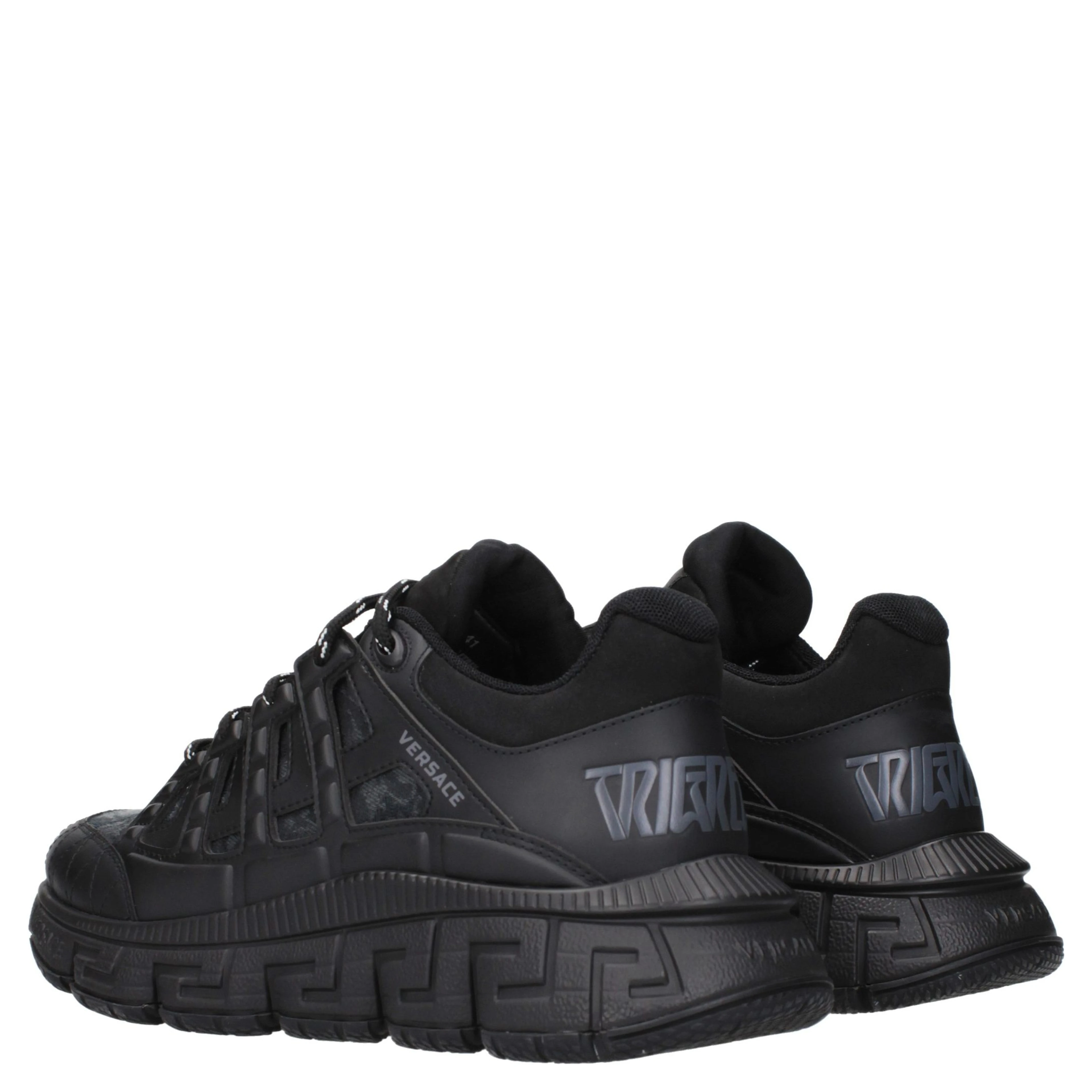 Black Fabric Athletic Sneakers
