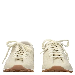 Beige Leather Sneakers