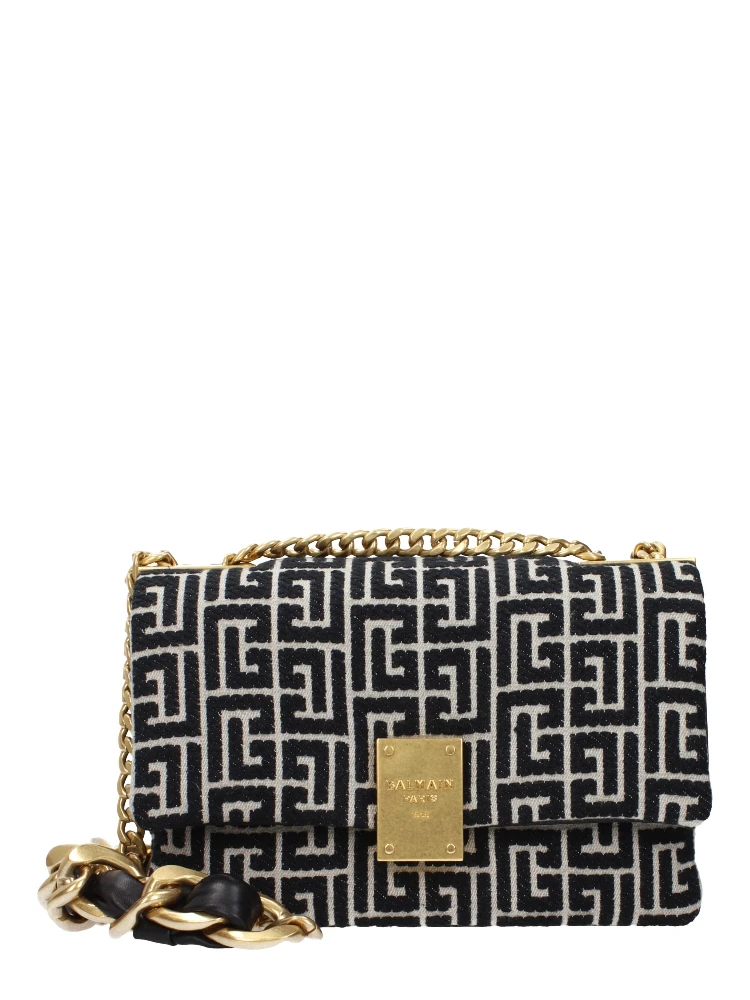 Black Fabric Crossbody Bag