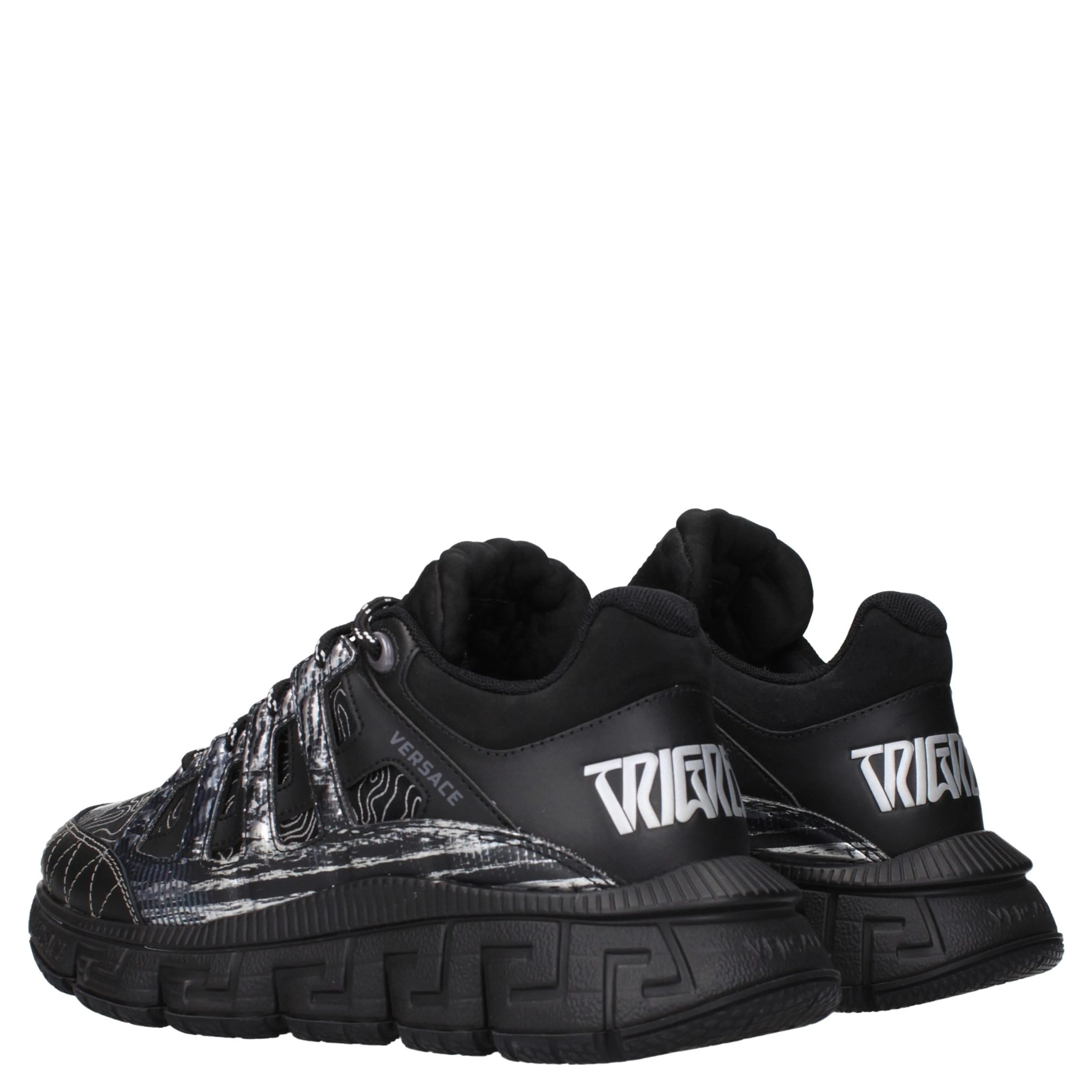 Black Fabric Athletic Sneakers