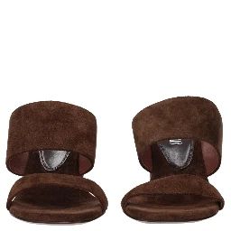 Brown Leather Platform Sandals