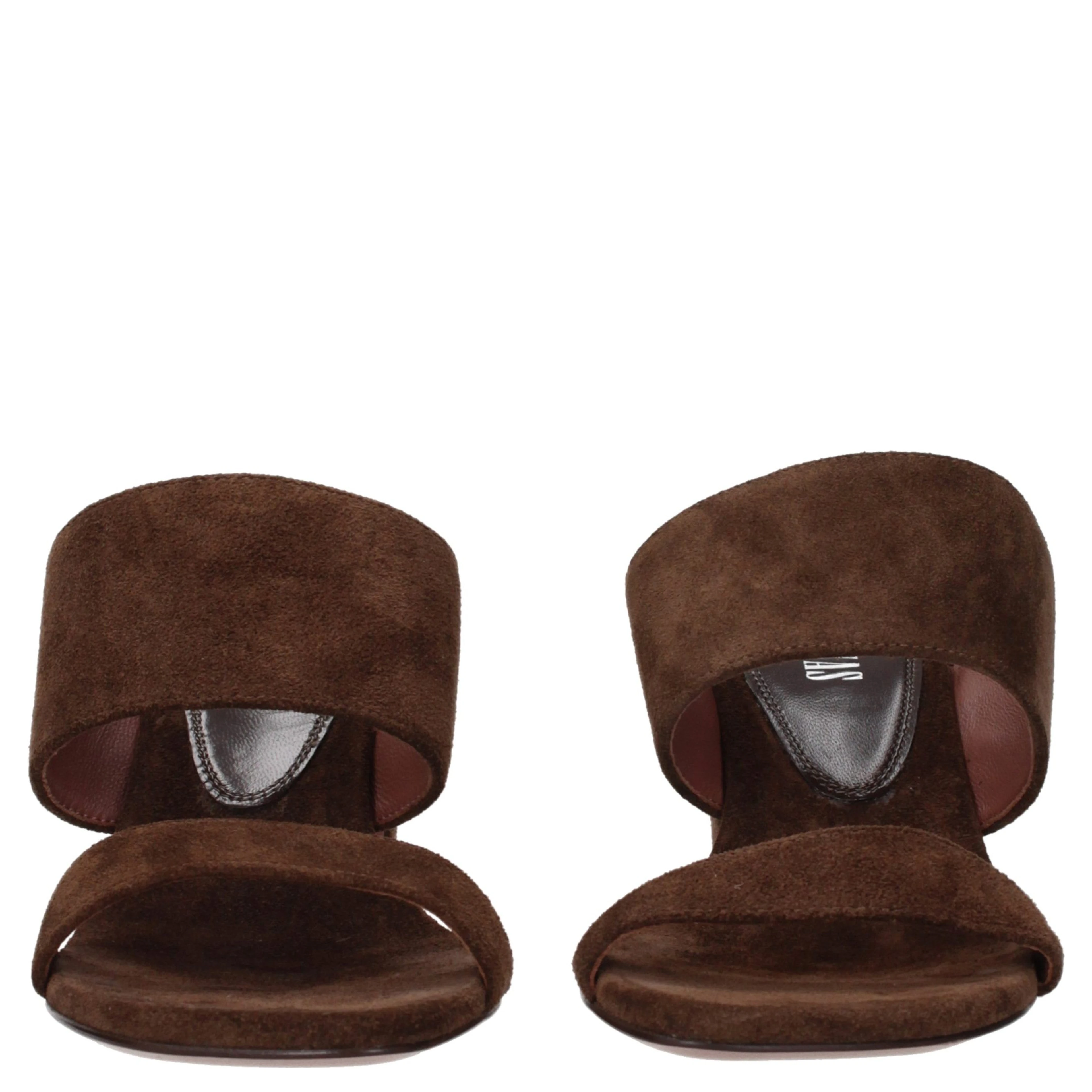 Brown Leather Platform Sandals