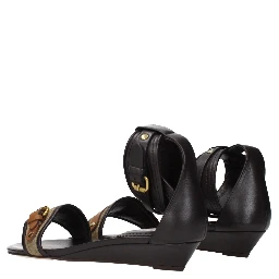 Multicolor Fabric Flat Sandals