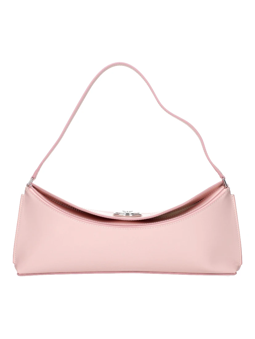 Pink Leather Shoulder Bag