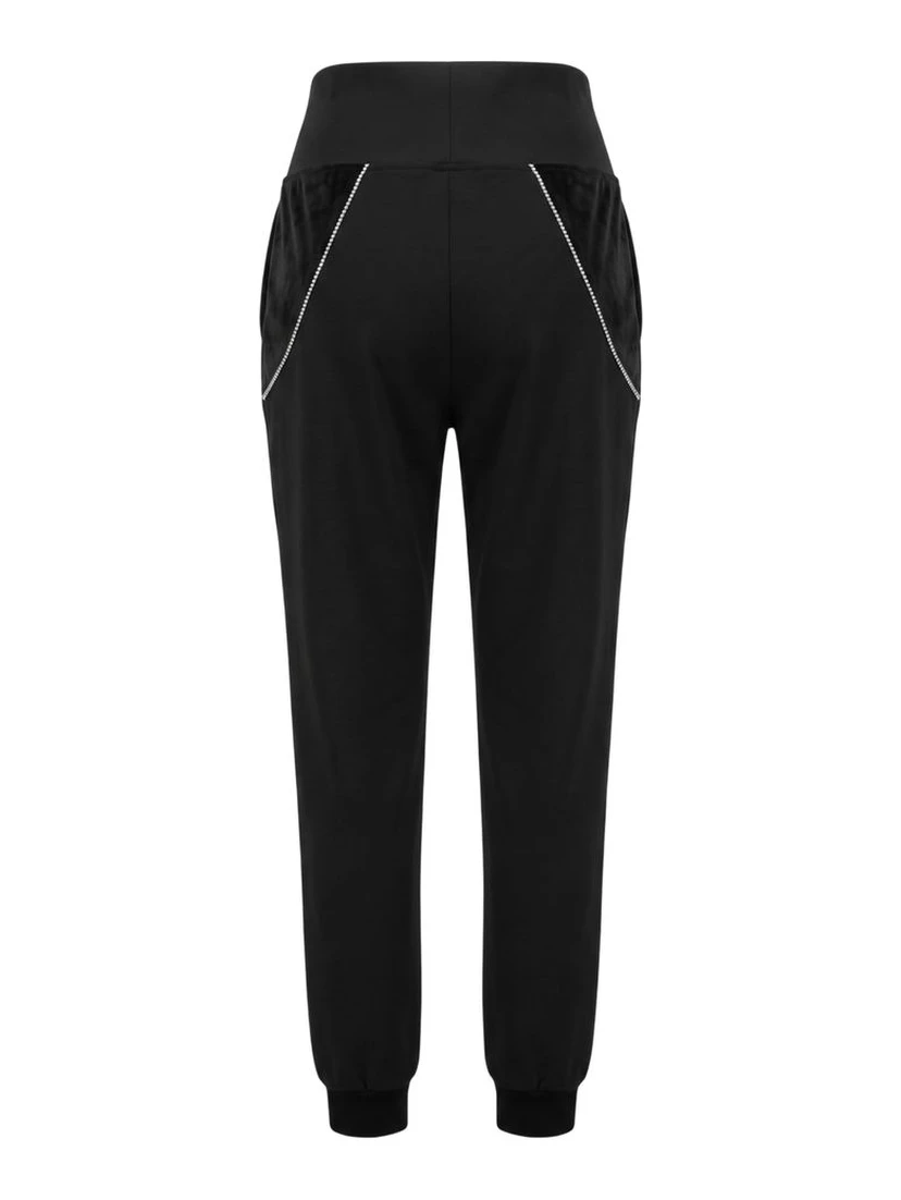 Black Cotton Women's Sweatpant