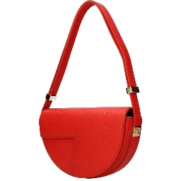Red Leather Shoulder Bag