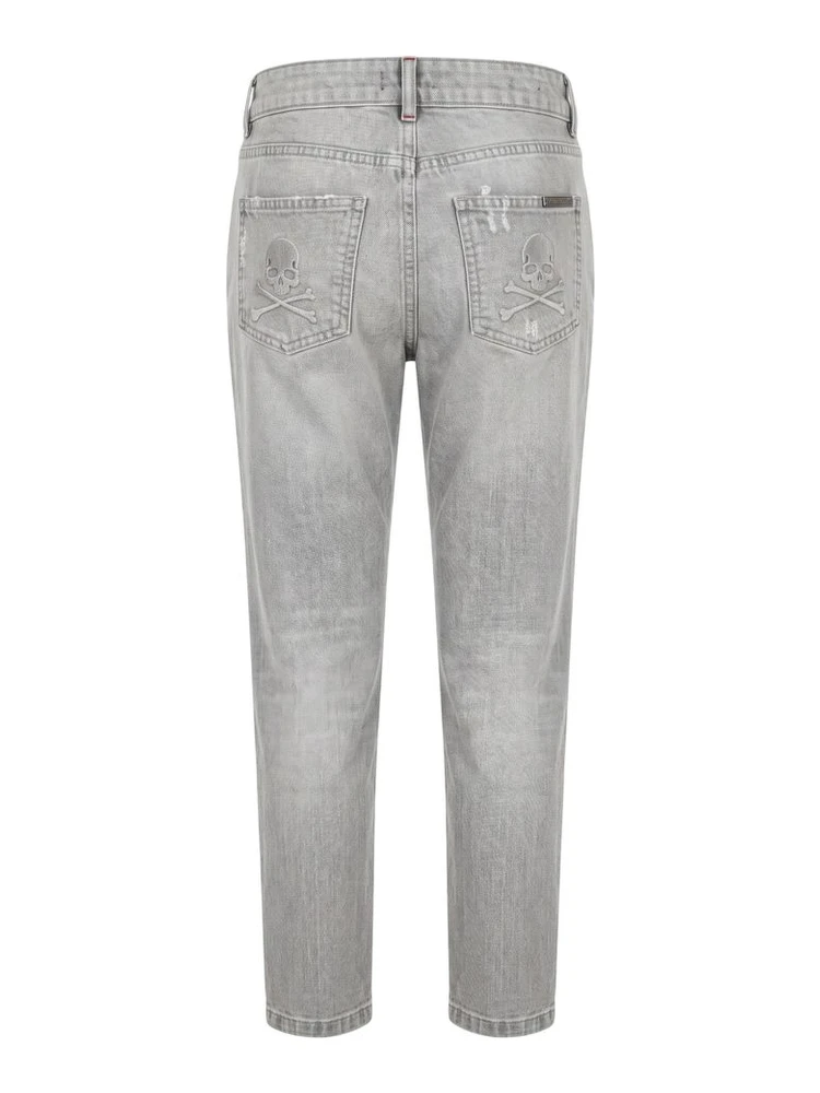 Grey Fabric Women Jeans alternative