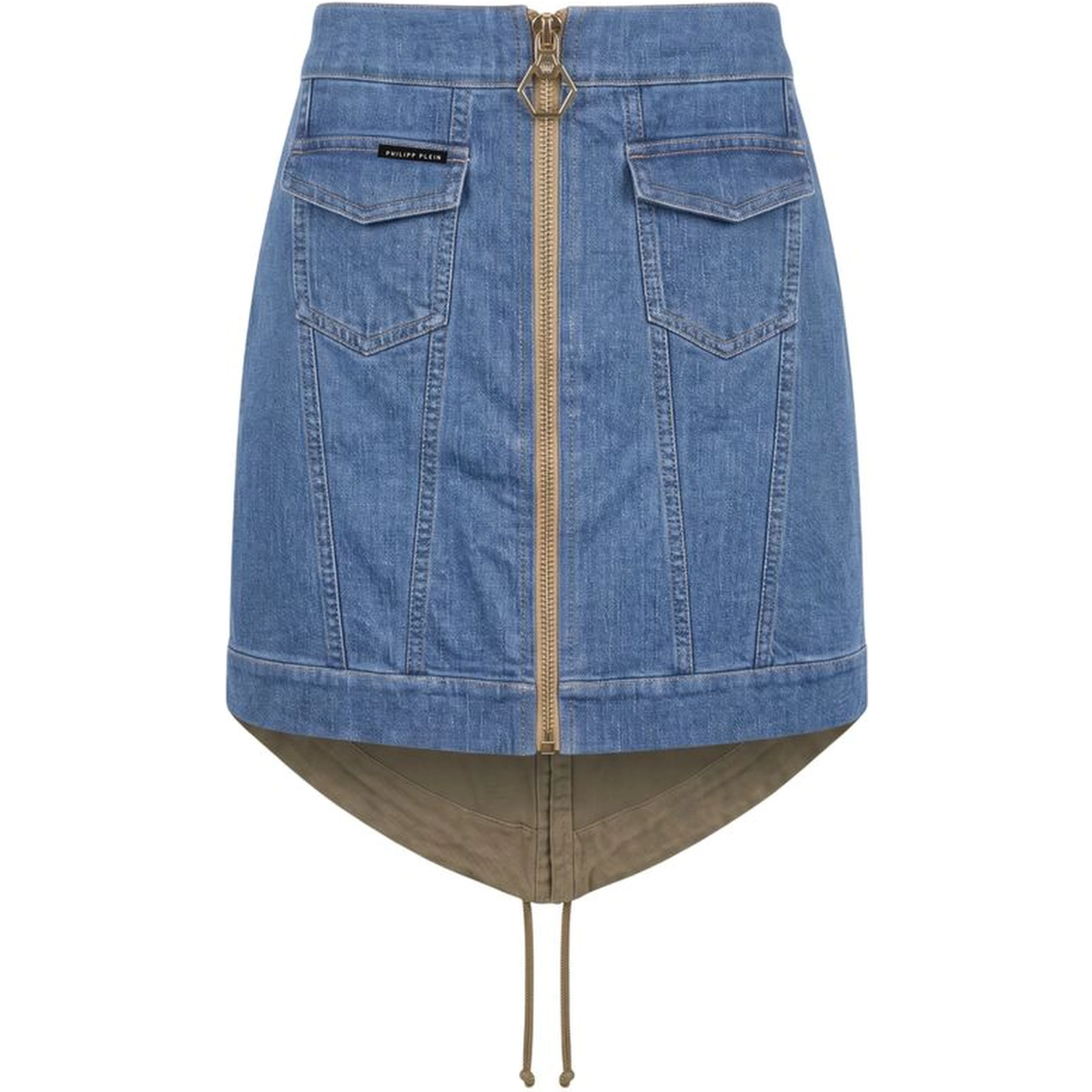 Blue Cotton Women Skirt