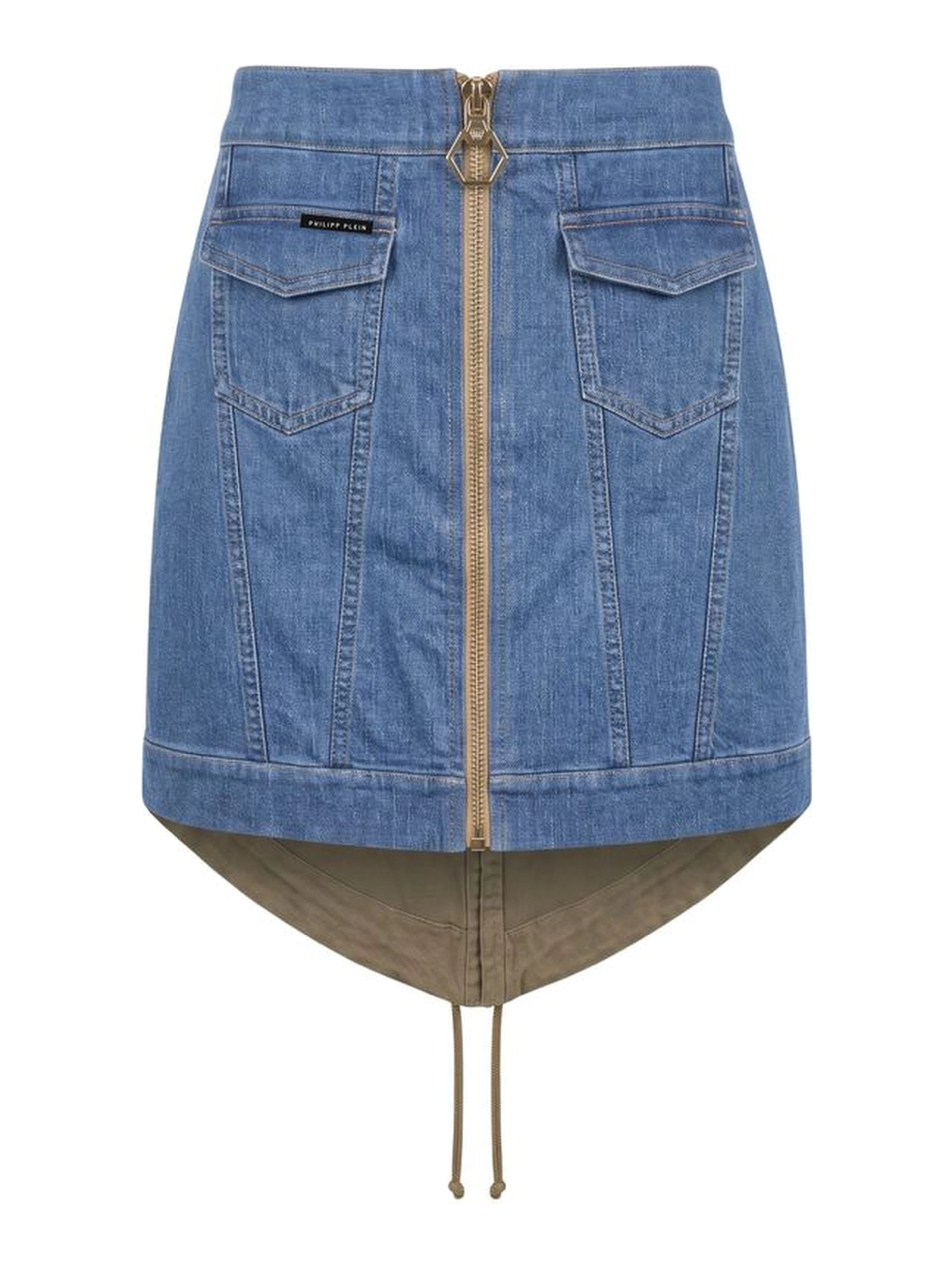 Blue Cotton Women Skirt