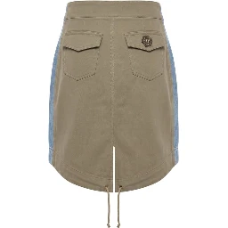 Blue Cotton Women Skirt