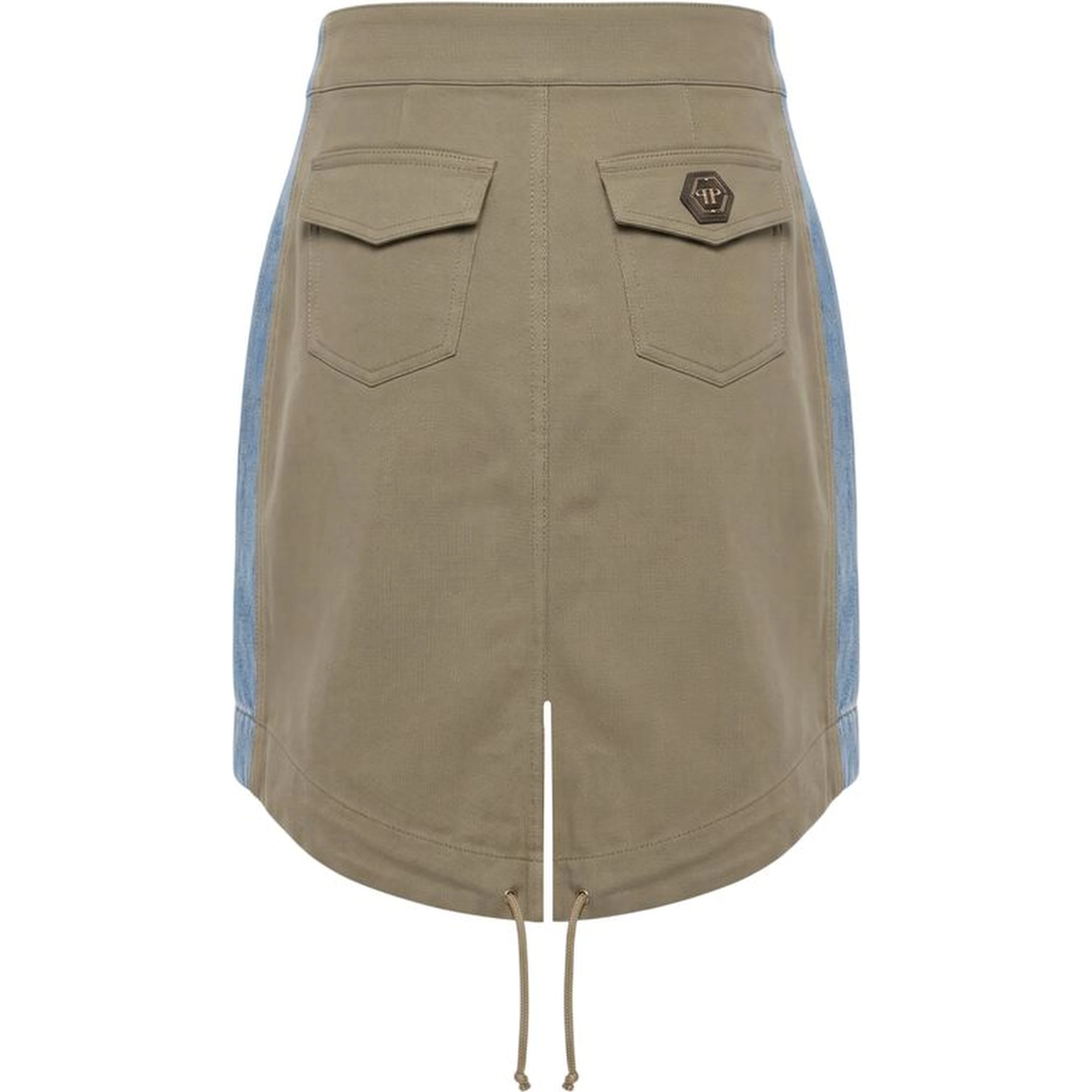 Blue Cotton Women Skirt