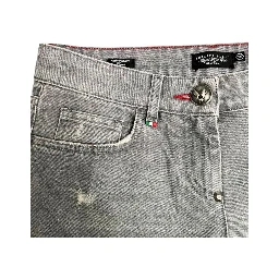 Grey Fabric Women Jeans