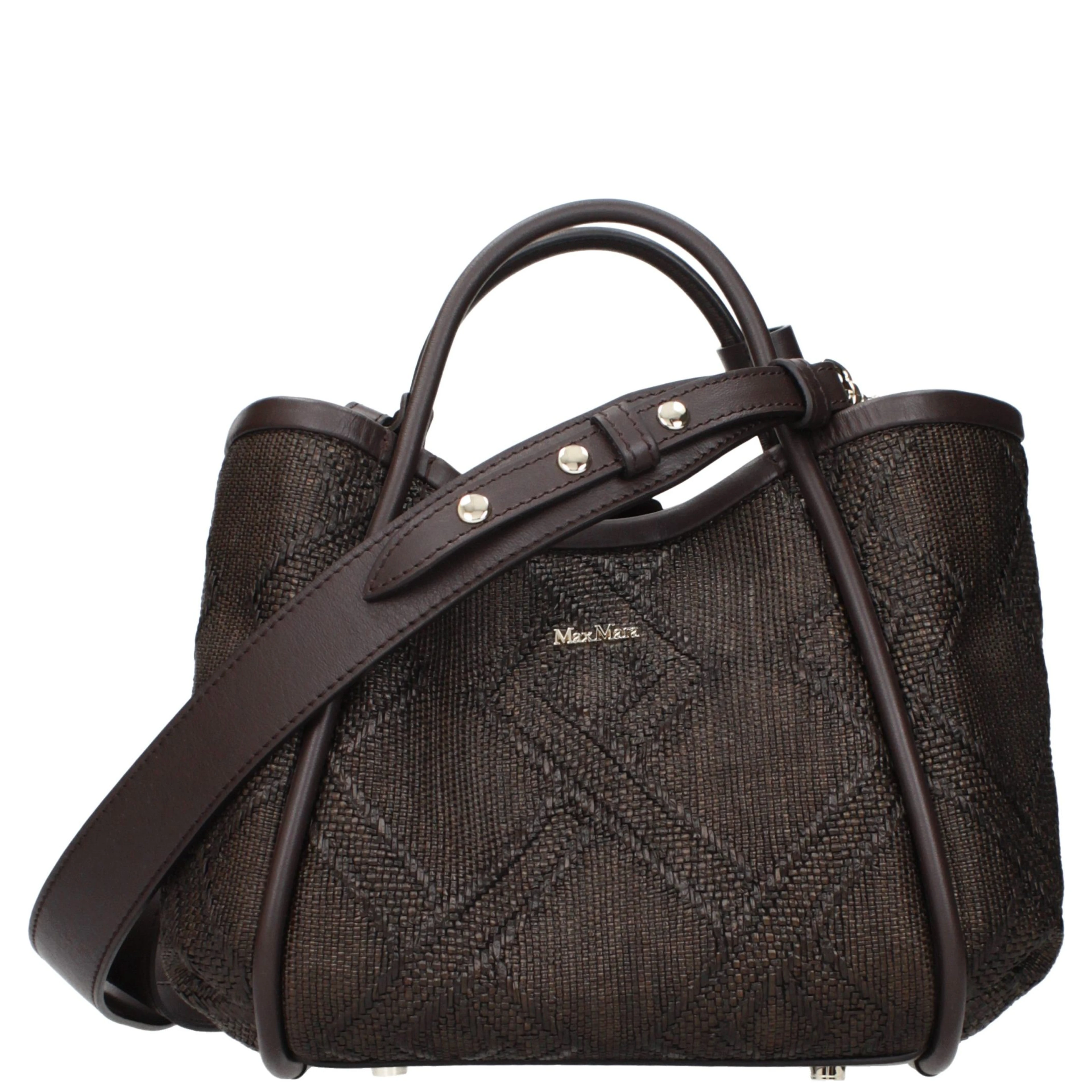 Brown Raffia Handbag