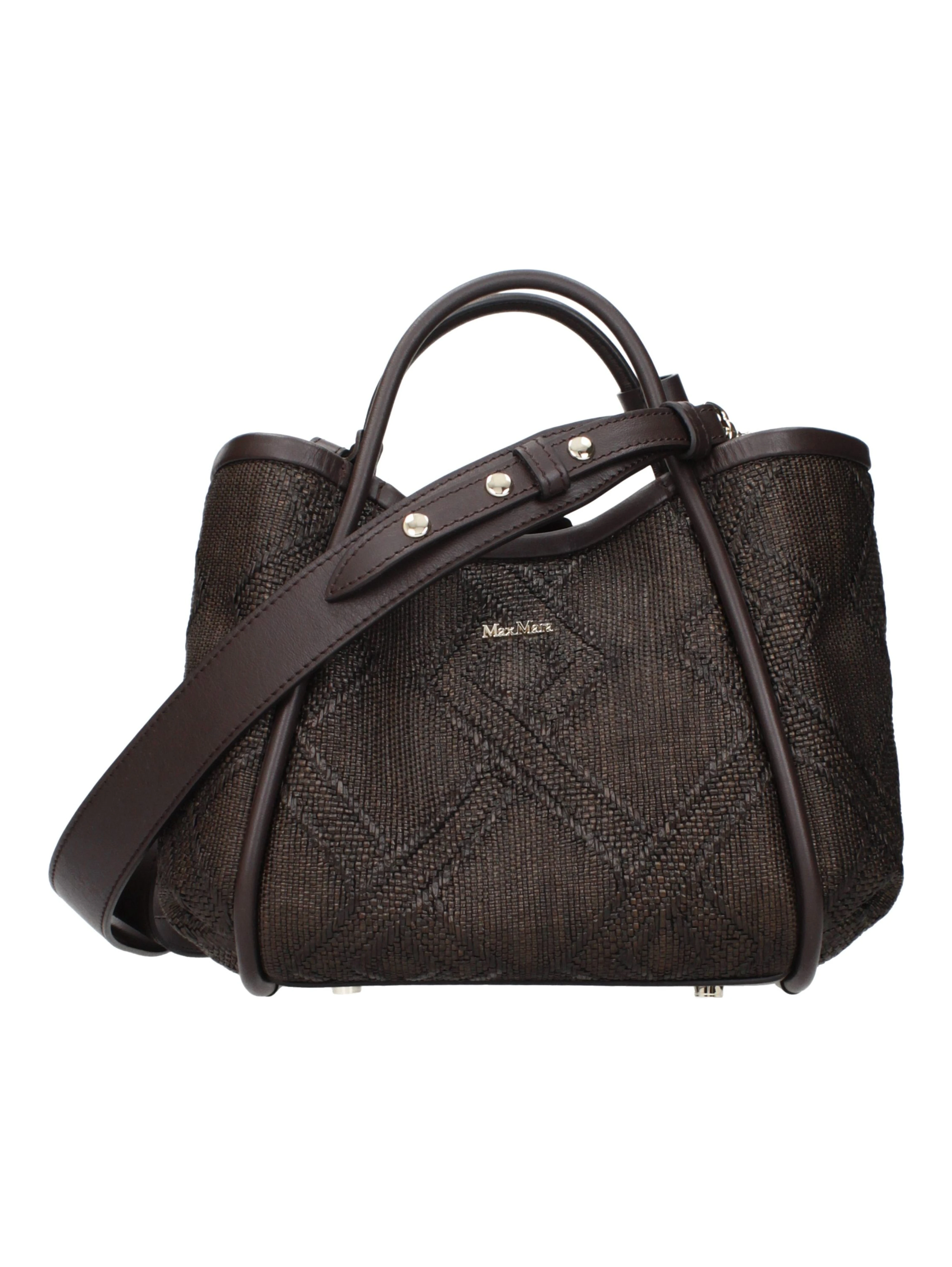 Brown Raffia Handbag
