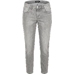 Grey Cotton Women's Jeans