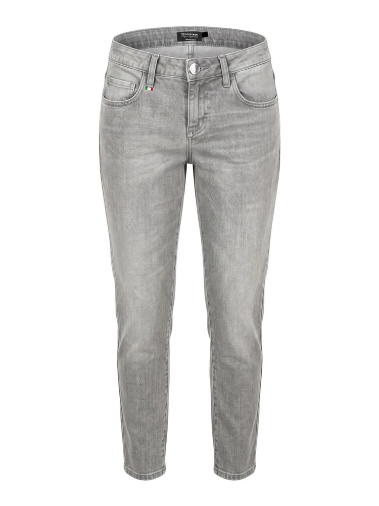 Grey Cotton Women's Jeans