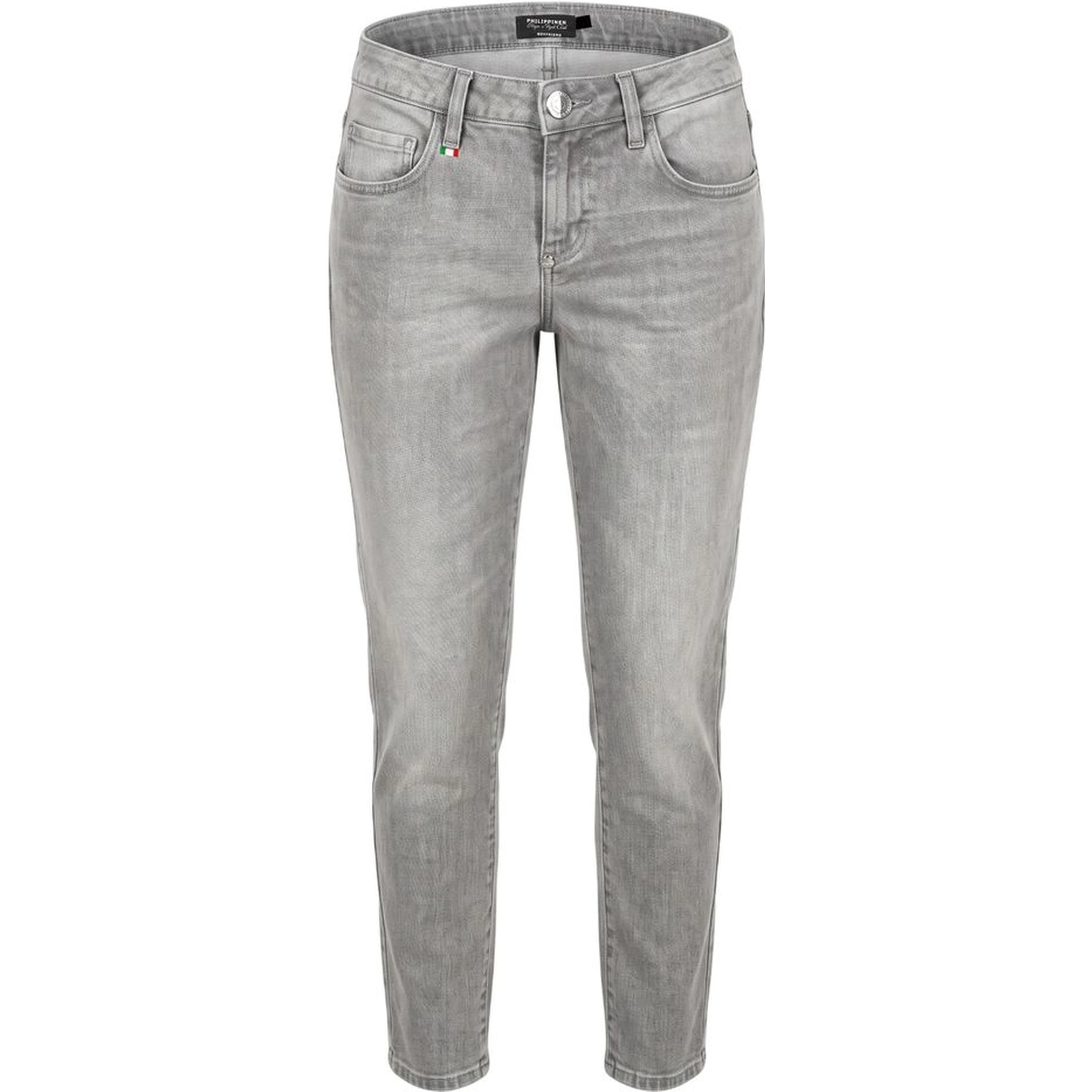 Grey Cotton Women's Jeans