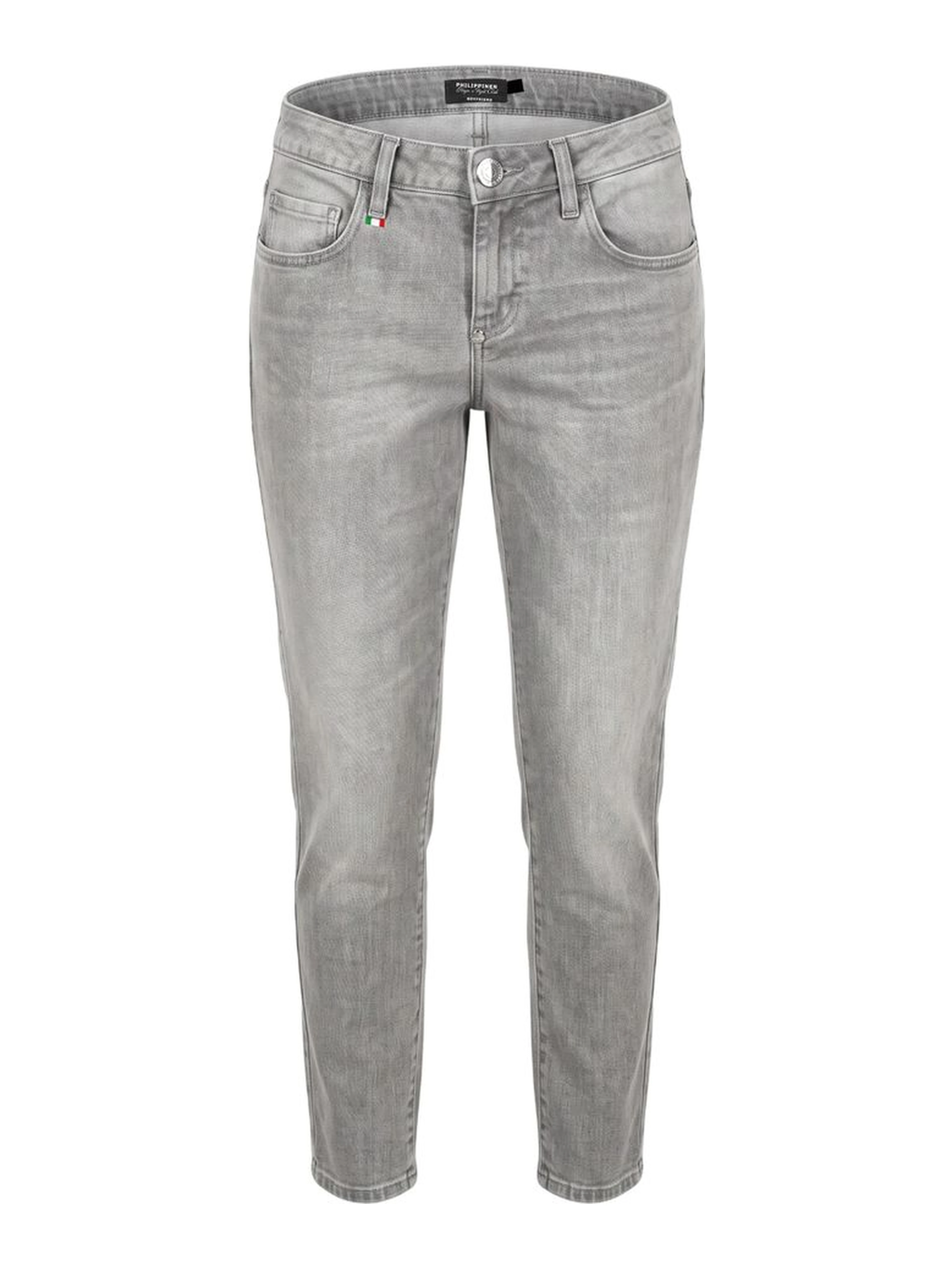 Grey Cotton Women's Jeans