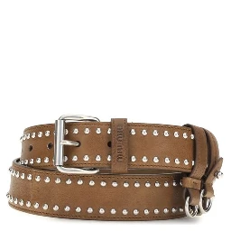 Brown Suede Leather Regular Belt