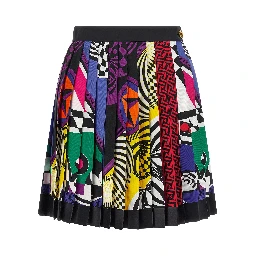 Multicolor Silk Long Skirt