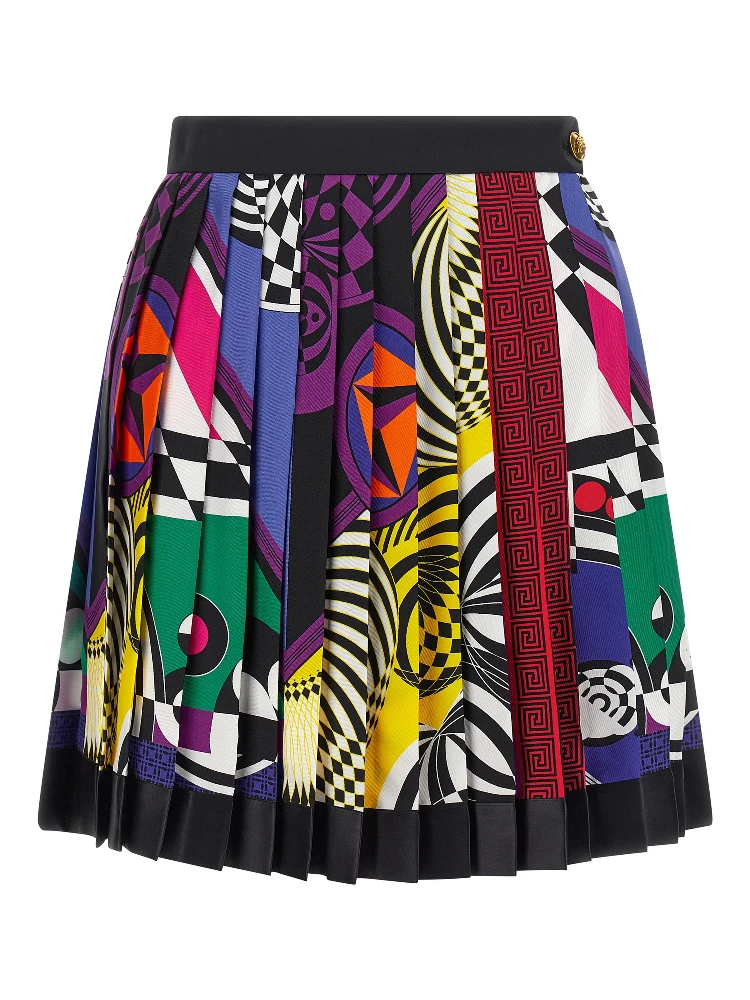 Multicolor Silk Long Skirt