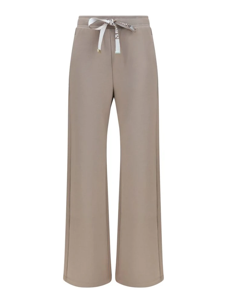Beige Cotton Casual Pants